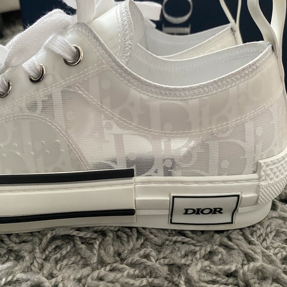 Dior low top sneaker- white Dior oblique canvas - Picture 3 of 8